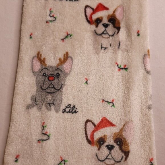 Lounge Pants Womens Christmas Dogs Large Fleece Doggie Drawings by Berkshire - Picture 2 of 7